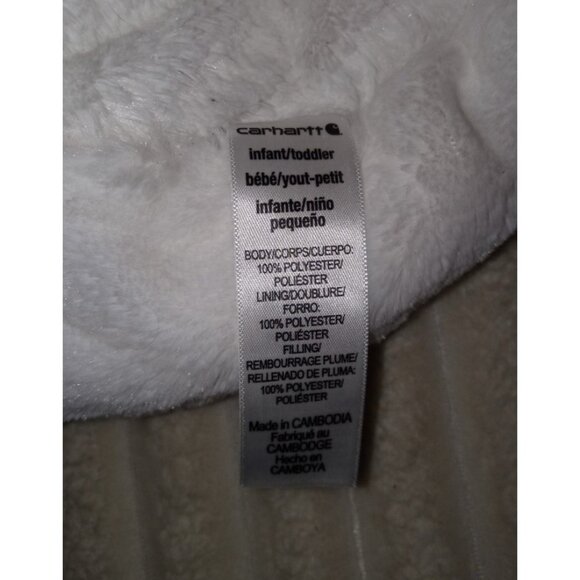 Carhartt Knit Trapper Hat for Infant Toddlers Pink Velcro Closure Winter Hat - Picture 4 of 6